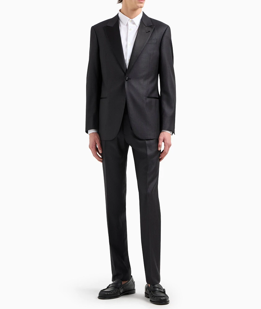 Peak Lapel Wool-Silk Tuxedo
