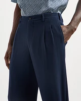 Stretch-Wool Seersucker Double-Pleat Pants