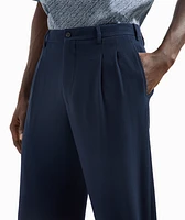 Stretch-Wool Seersucker Double-Pleat Pants
