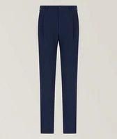 Stretch-Wool Seersucker Double-Pleat Pants