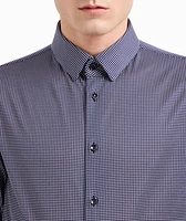 Micro-Check Cotton Dress Shirt