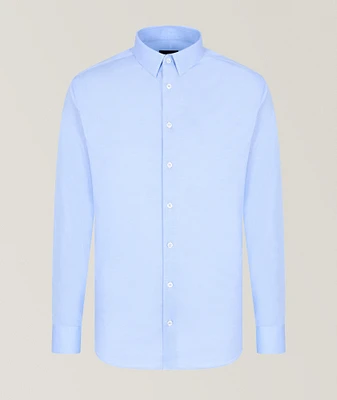 Slim-Fit Cotton Jersey Dress Shirt
