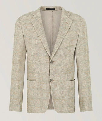Check Cotton Knit Sport Jacket