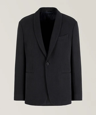 Shawl Collar Silk-Blend Sport Jacket