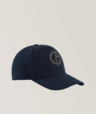 Leather Logo Cotton-Blend Baseball Cap