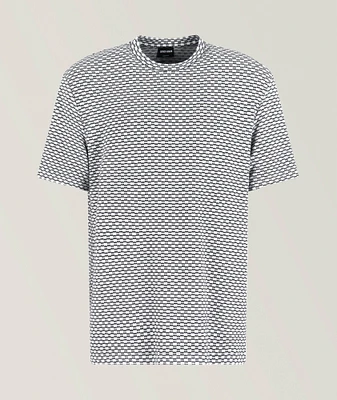 Jacquard Jersey Crewneck T-Shirt