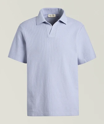 Open Collar Jacquard Polo