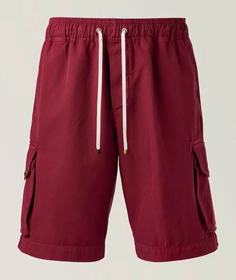Garment-Dyed Cotton Bermuda Shorts