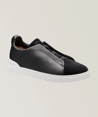 Triple Stitch Leather & Suede Sneakers