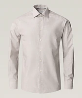 Slim-Fit Fine Check Dress Shirt