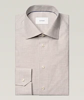 Slim-Fit Fine Check Dress Shirt