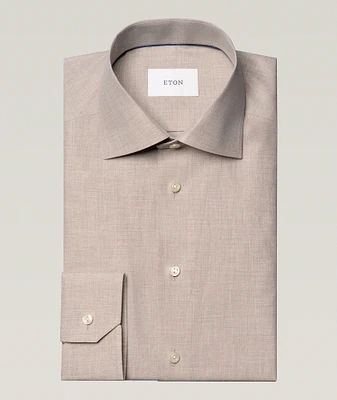 Contemporary-Fit Mélange Twill Dress Shirt