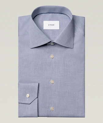 Slim-Fit Mélange Twill Dress Shirt