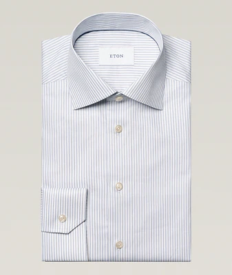 Slim-Fit Stripe Twill Dress Shirt