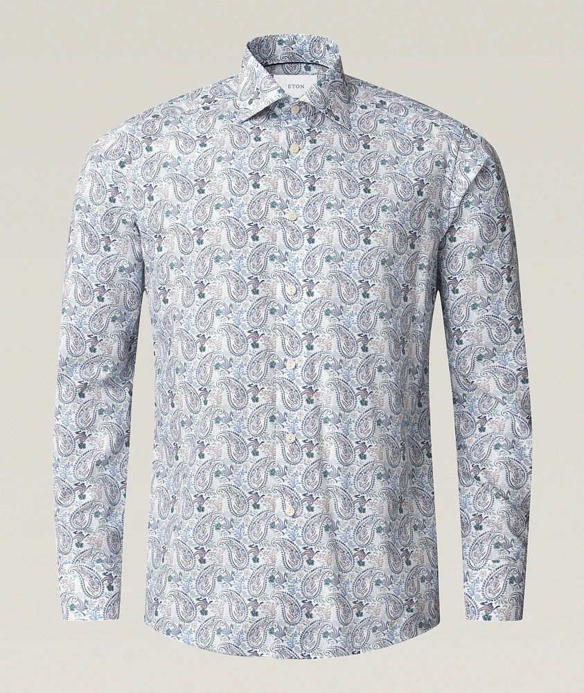Contemporary-Fit Paisley Dress Shirt