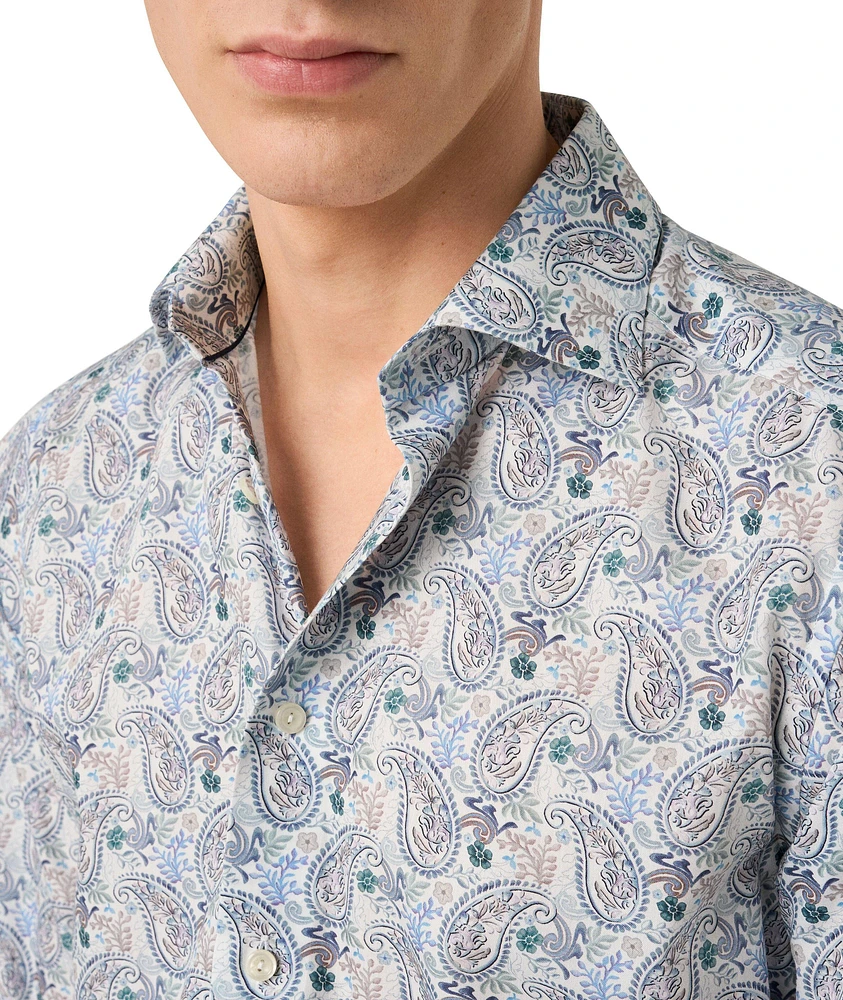 Contemporary-Fit Paisley Dress Shirt