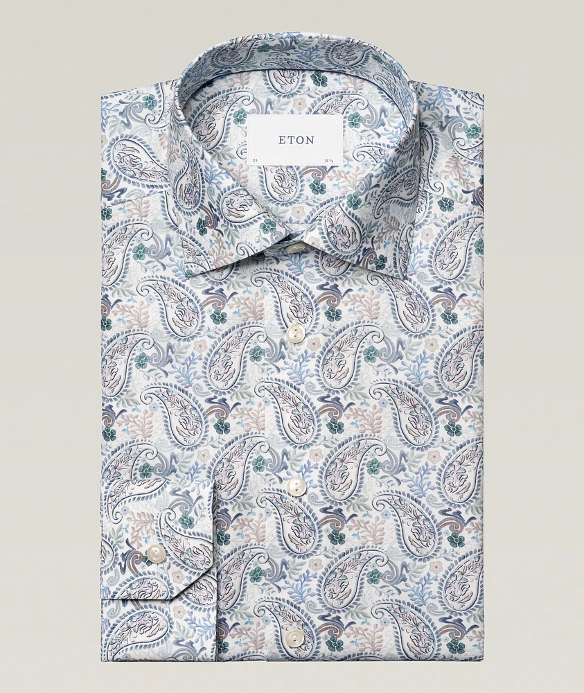 Contemporary-Fit Paisley Dress Shirt