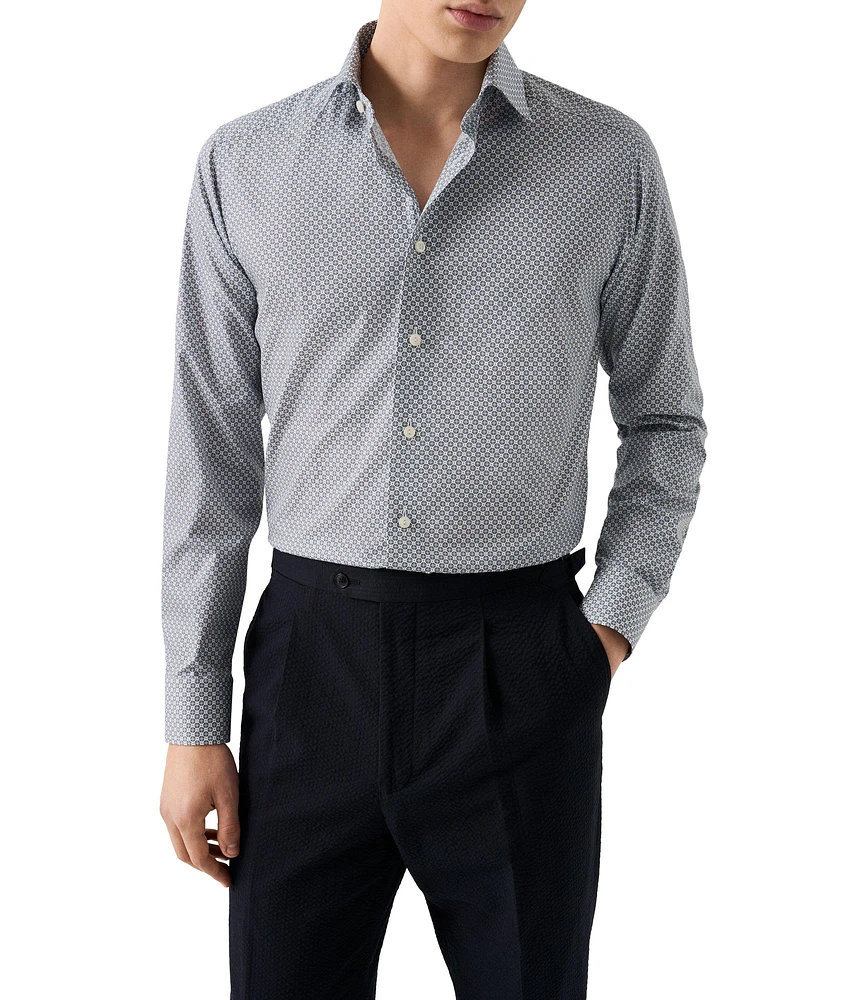 Slim-Fit Medallion Signature Twill Dress Shirt