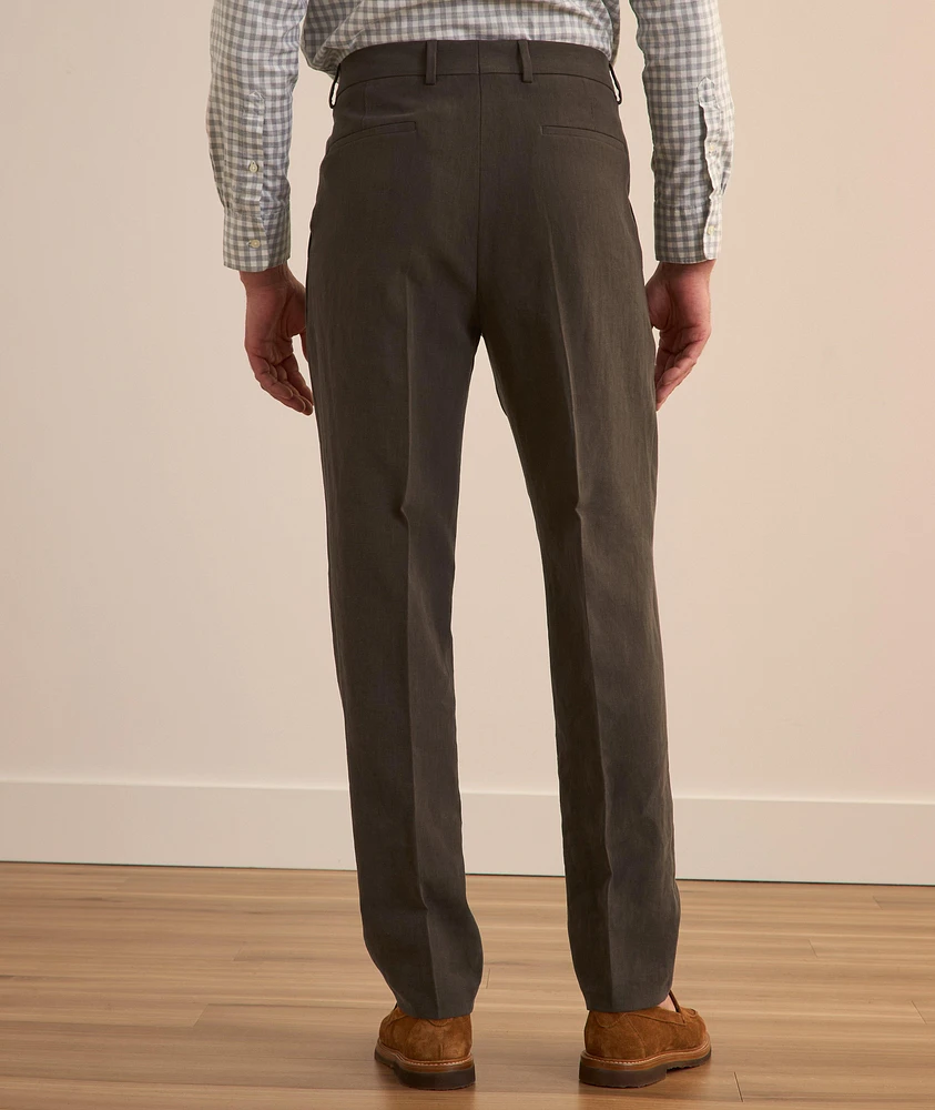Leisure-Fit Linen-Blend Suit Pants