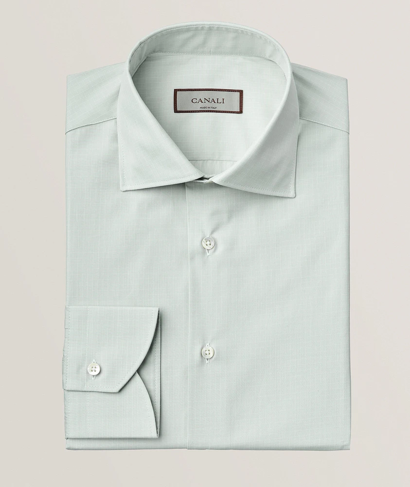 Regular-Fit Micro-Check Dress Shirt