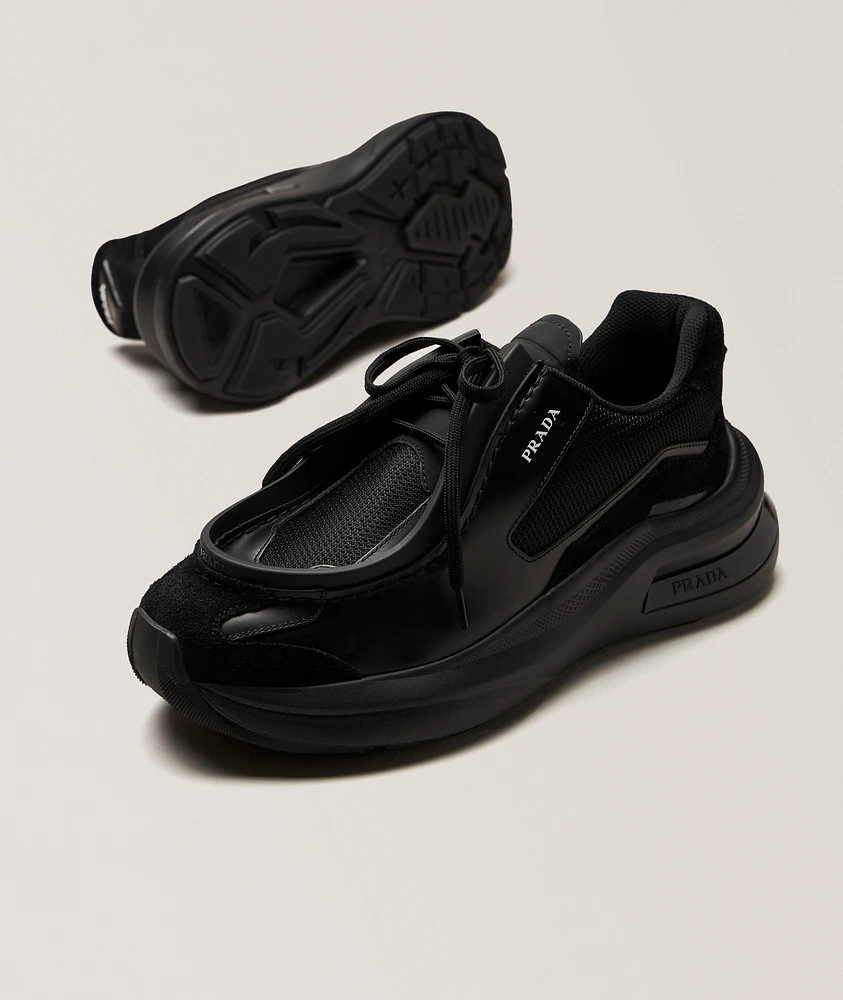 Systeme Brushed Leather Sneakers