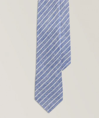 Pinstripe Linen Tie 