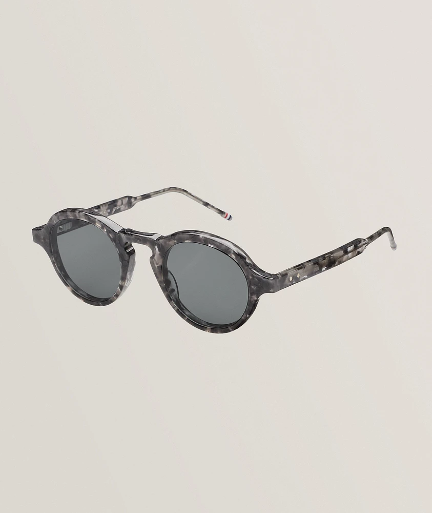 Tortoiseshell Acetate Round Sunglasses