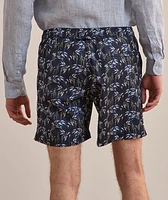 Leaf-Print Swim Shorts
