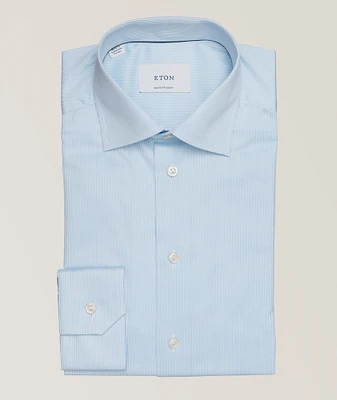 Contemporary-Fit Fine Stripe Twill Shirt