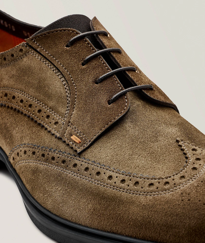 Suede Wingtip Brogues