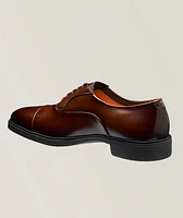 Burnished Leather Cap-Toe Oxfords