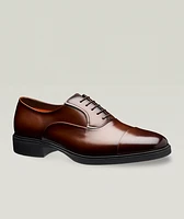 Burnished Leather Cap-Toe Oxfords