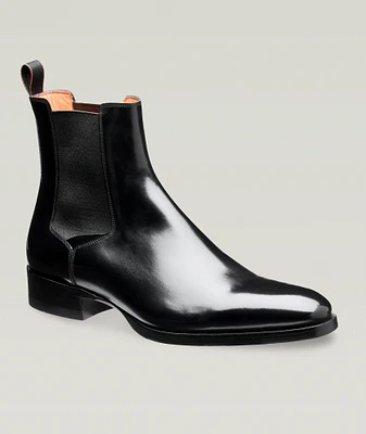 Polished Leather Chelsea Boots