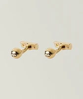 Double Gancini Engraved Stud Cufflinks