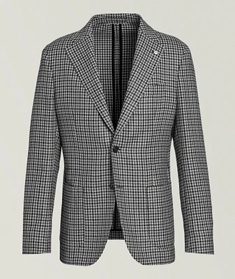 Houndstooth Wool-Silk-Linen Sport Jacket
