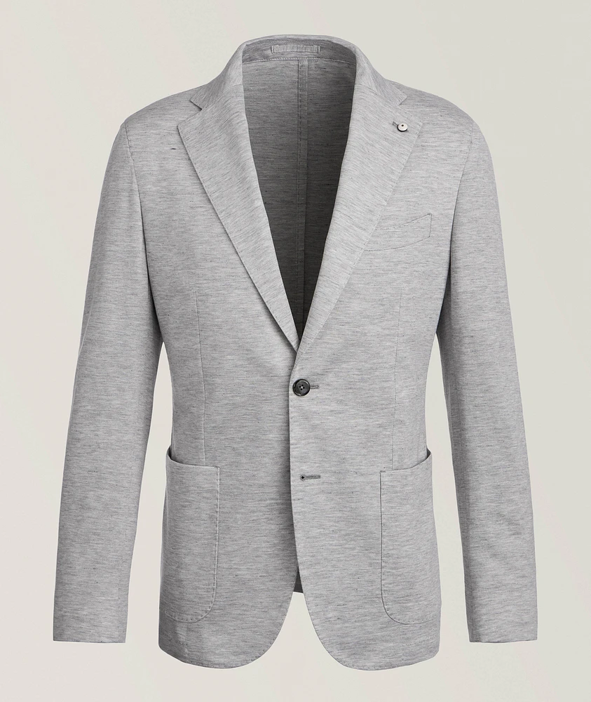 Marled Linen-Cotton Sport Jacket