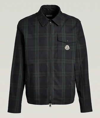 Checked Cotton Gabardine Overshirt