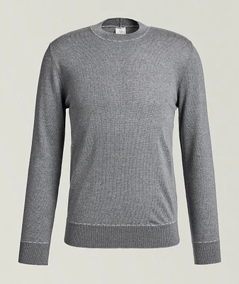Mélange Wool Contrast Stitch Sweater