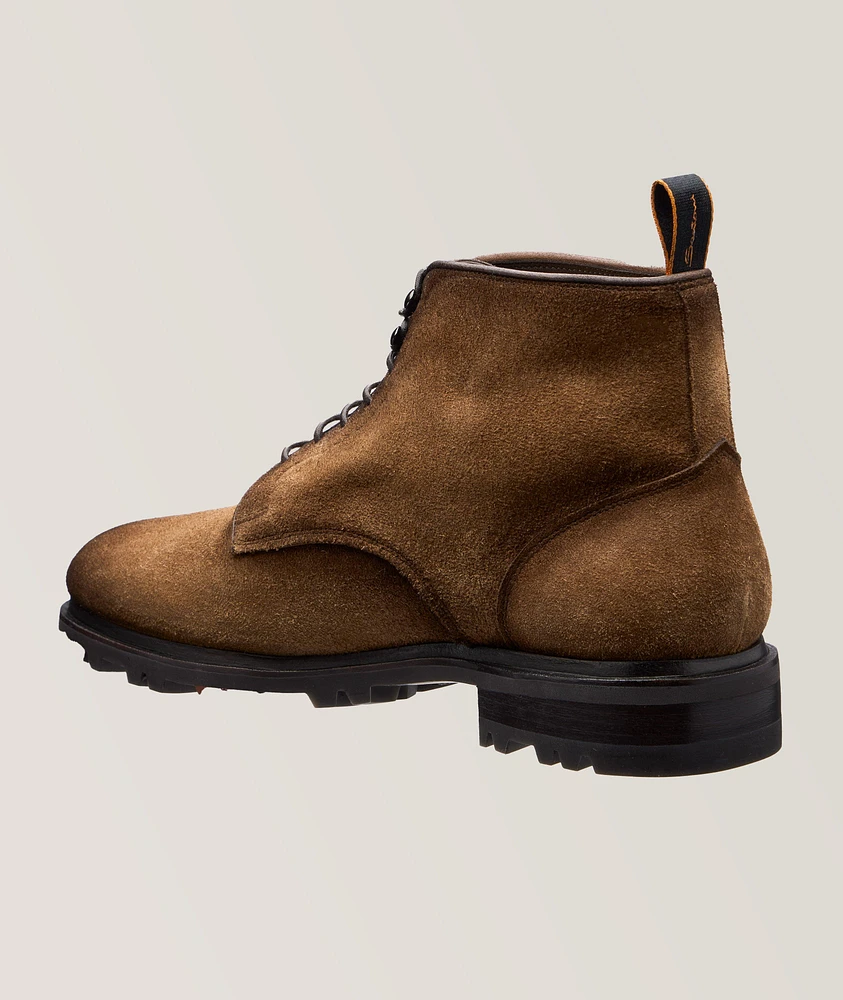 Burnished Unconstructed Suede Boots