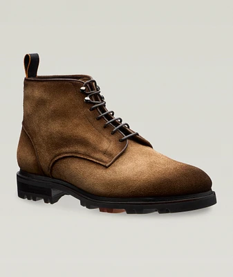 Burnished Unconstructed Suede Boots
