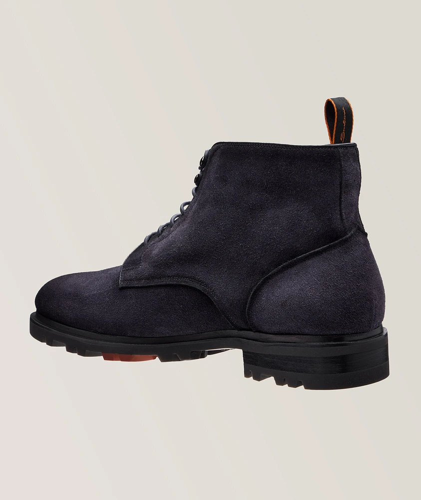 Burnished Suede Lug Boots