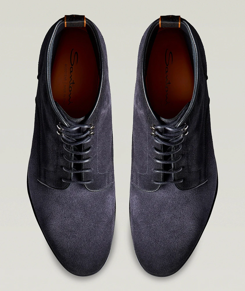 Burnished Suede Lug Boots