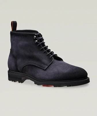 Burnished Suede Lug Boots