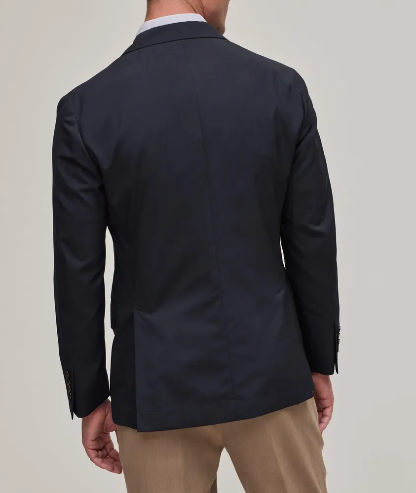 Virgin Wool-Silk Unstructured Sport Jacket