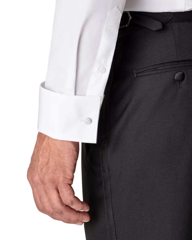 Slim-Fit Pleated Bib Front Tuxedo Shirt
