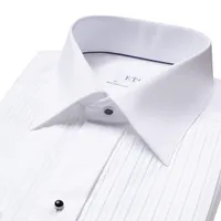 Slim-Fit Pleated Bib Front Tuxedo Shirt