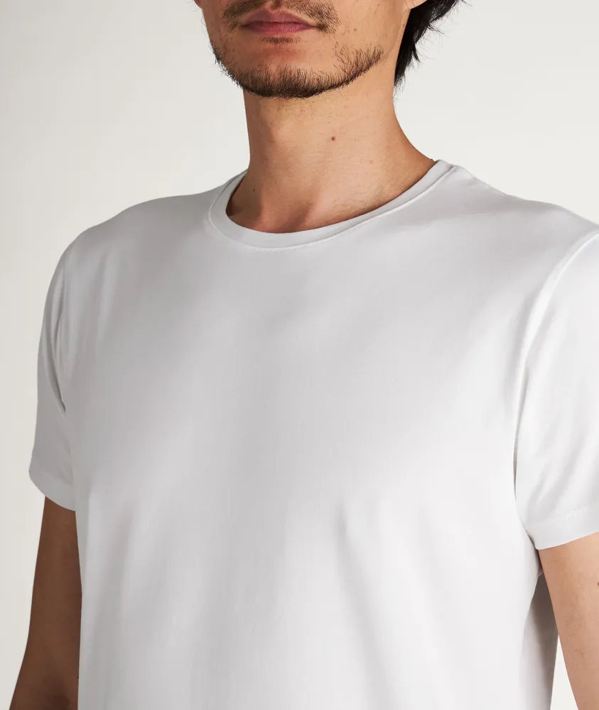 Pima Stretch-Cotton Crewneck T-Shirt