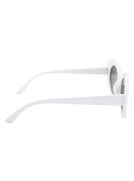 White Oval Retro Sunglasses