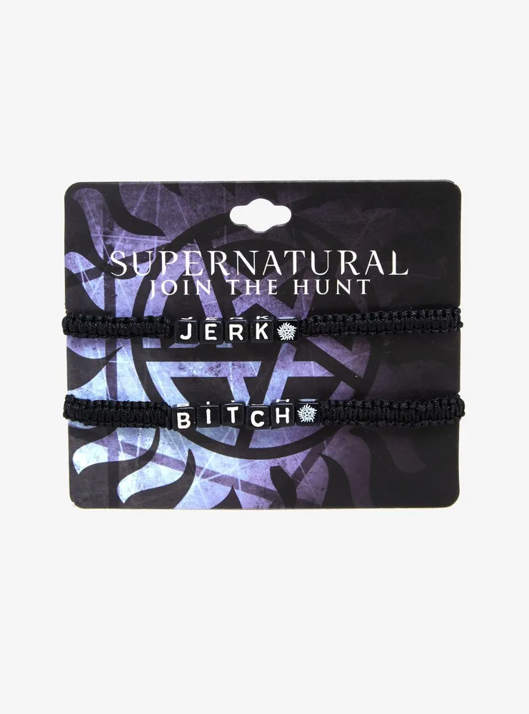 Supernatural Bitch Jerk Best Friend Bracelet Set