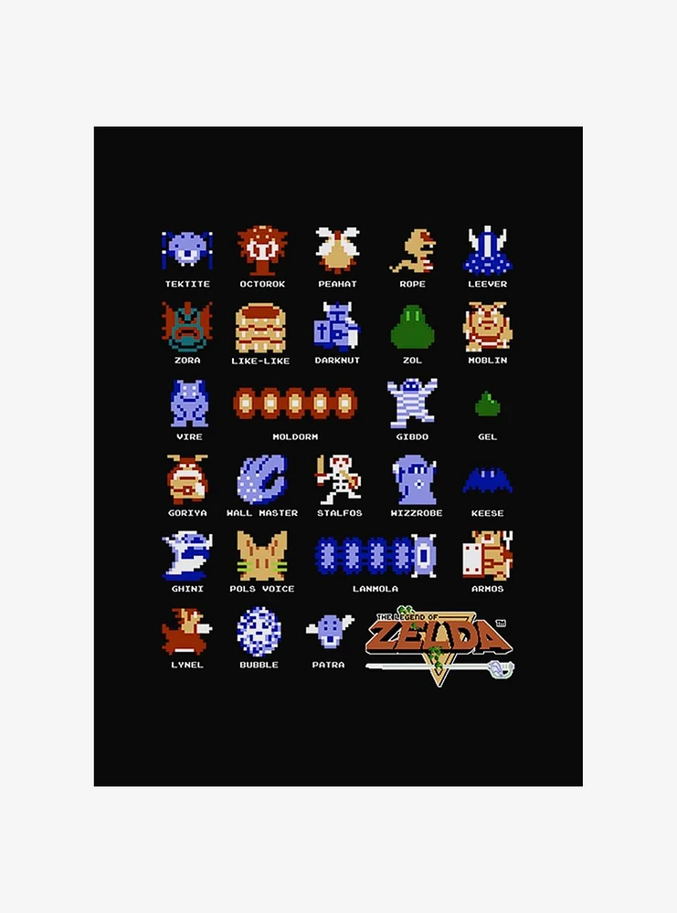 Nintendo Pixelated Legend of Zelda Enemies T-Shirt